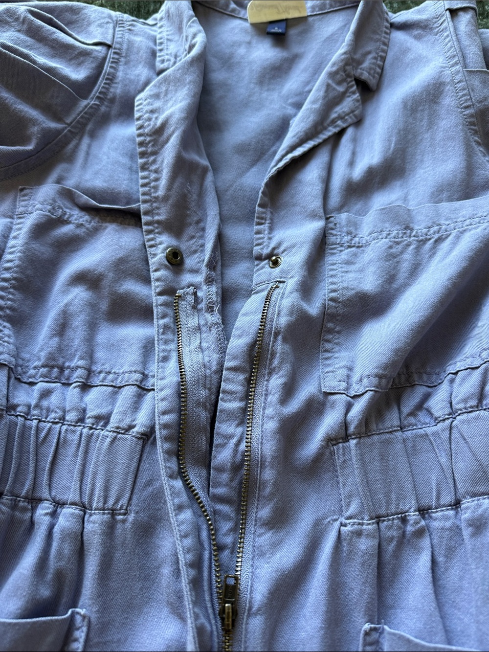 Universal Thread Periwinkle Puff-Sleeve Utility Jumpsuit - Picture 7 of 7